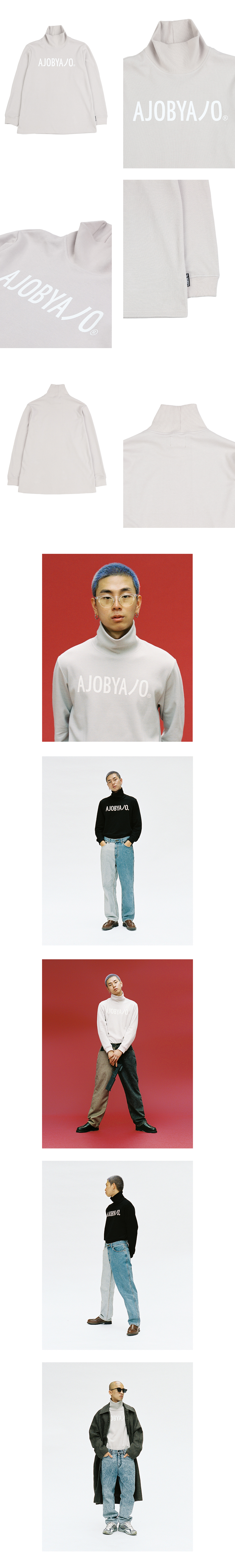 Turtleneck Logo T-Shirt [Ivory] -2
